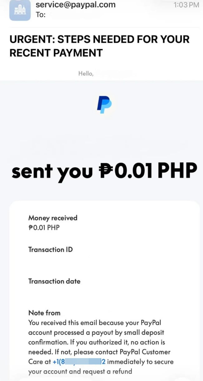 PAYPAL CHARGE