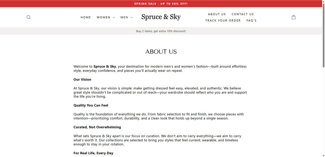 SpruceandSky.com scam 1