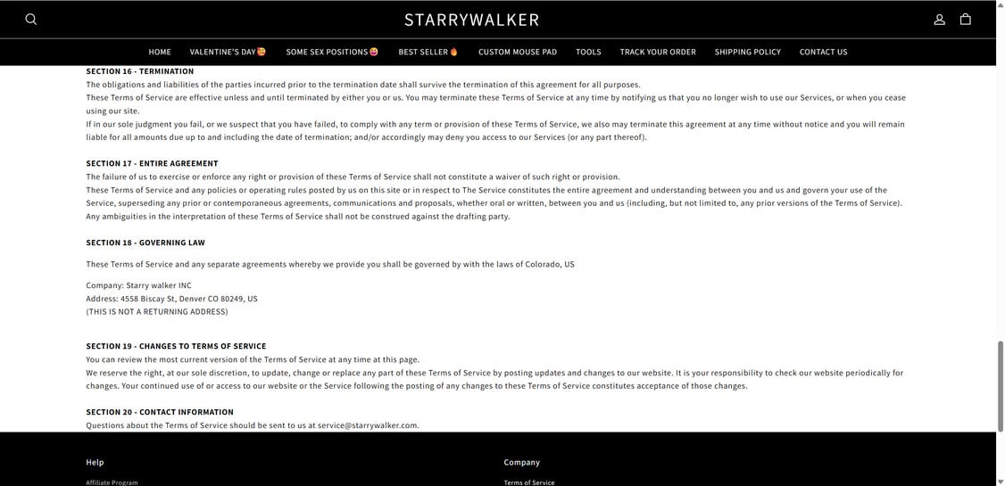 Starrywalker.com scam 1
