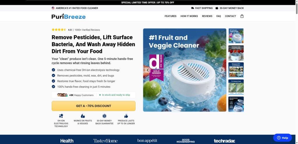 PuriBreeze Produce Cleaner EXPOSED: Scam or Legit? Full Investigation 1 1 107
