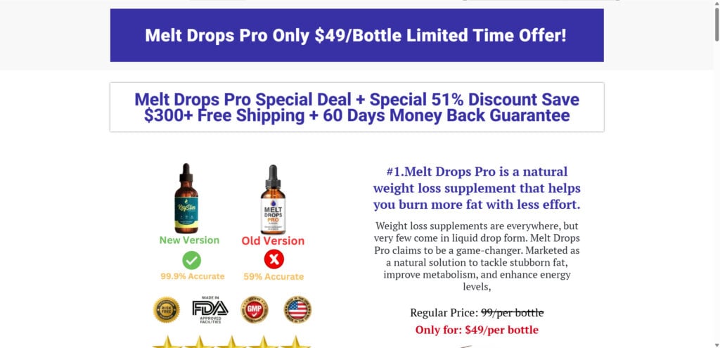 Melt Drops Pro Supplement EXPOSED – Scam Ads & Red Flags 1 1 119