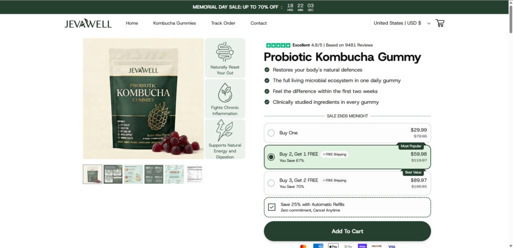 Jevawell KGG Probiotic Kombucha Gummies - Scam or Legit? Investigation 1 1 155