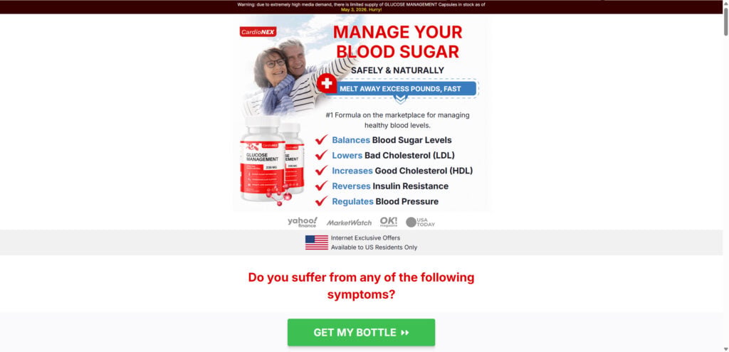 CardioNEX Glucose Management Supplement EXPOSED – Scam Ads & Red Flags 1 1 17