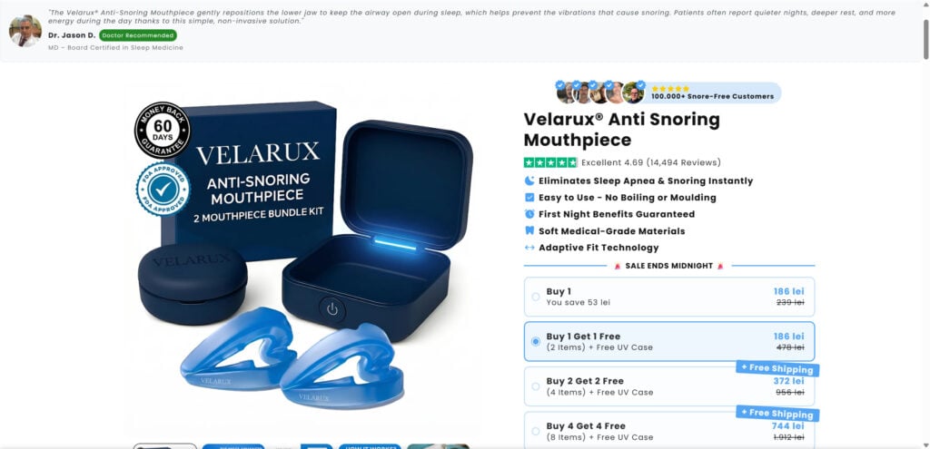 Velarux Anti-Snoring Mouthpiece EXPOSED: Scam or Legit? Review 1 1 20