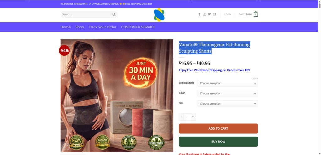Vonutri Thermogenic Fat-Burning Sculpting Shorts Scam - Read This Investigation 1 1 63