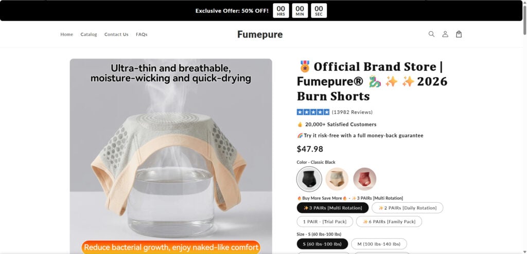 Fumepure Fat Burn Shorts EXPOSED - Scam or Legit? Investigation 1 1 64