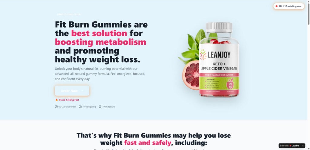Fit Burn Gummies Supplement EXPOSED – Scam Ads & Red Flags 1 1 8