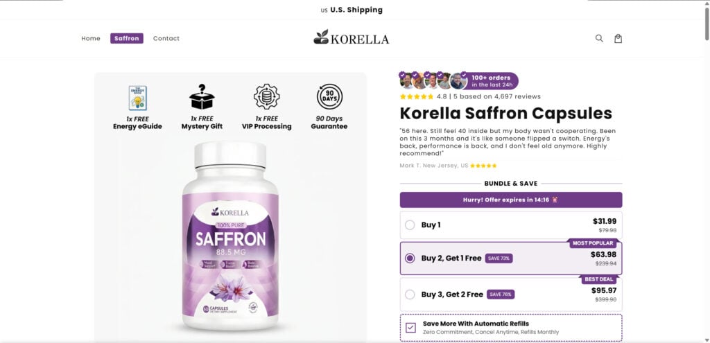 Korella Saffron Capsules EXPOSED: Scam or Legit? Full Review 1 1 82