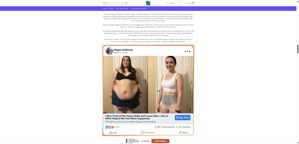 Fat Burning Shorts Scam Warning – Fake Ads, Edited Photos, and Real Buyer Risks 4 3
