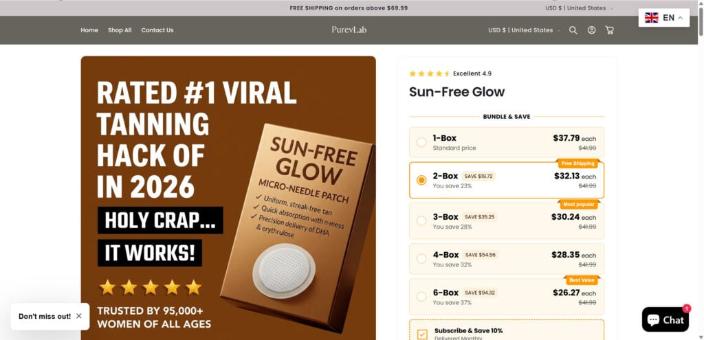 Purevlab Sun-Free Glow Micro-Needle Patch Scam EXPOSED - Read This 1 3 4