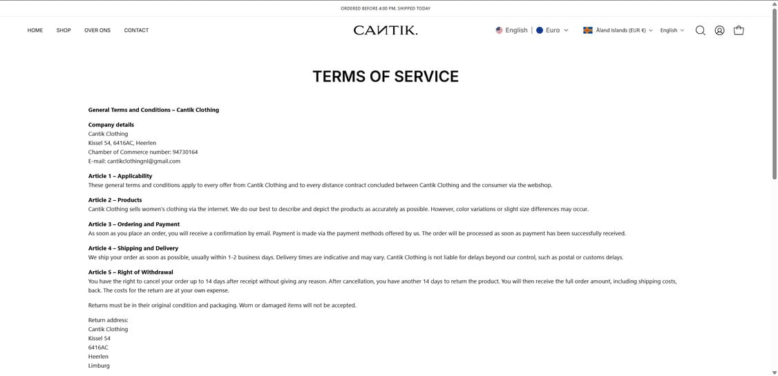 Cantikclothing.com EXPOSED - Scam or Legit? Full Investigation 1 Cantikclothing.com scam