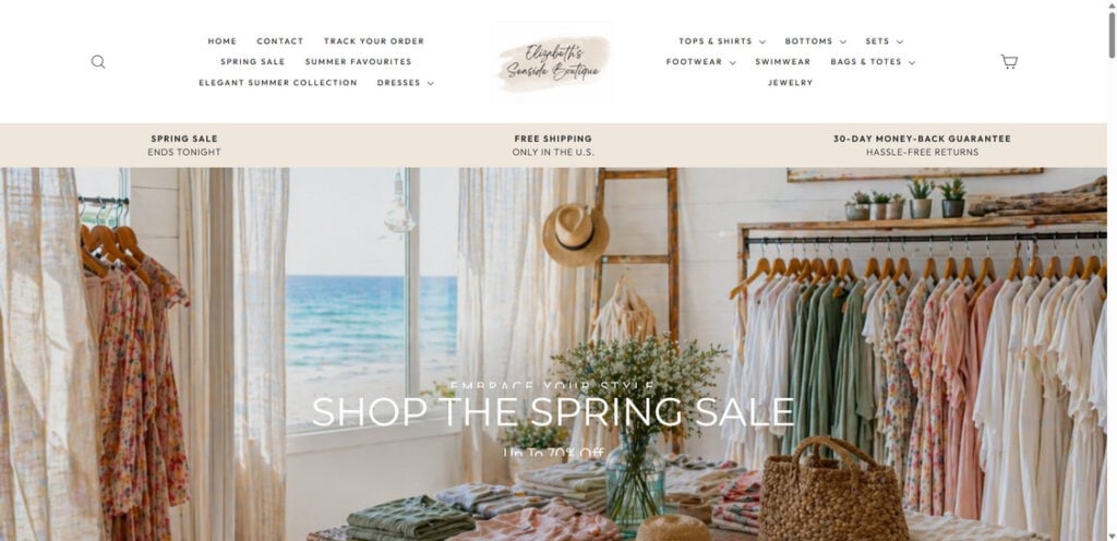 Elizabeths Seaside Boutique Clothing – Scam or Legit? Investigation 1 ElizabethsSeasideBoutique.com scam 1