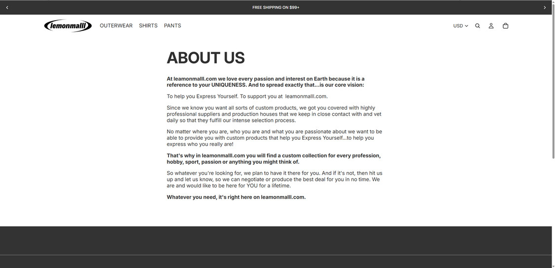 Lemonmalll.com scam 1