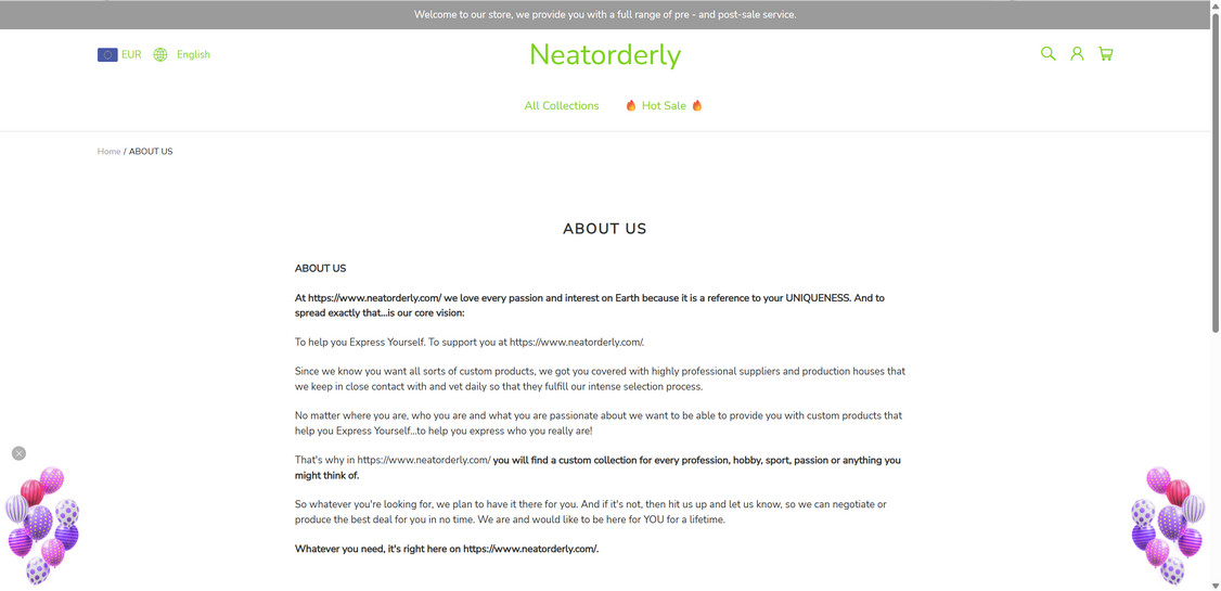 Neatorderly.com scam 1