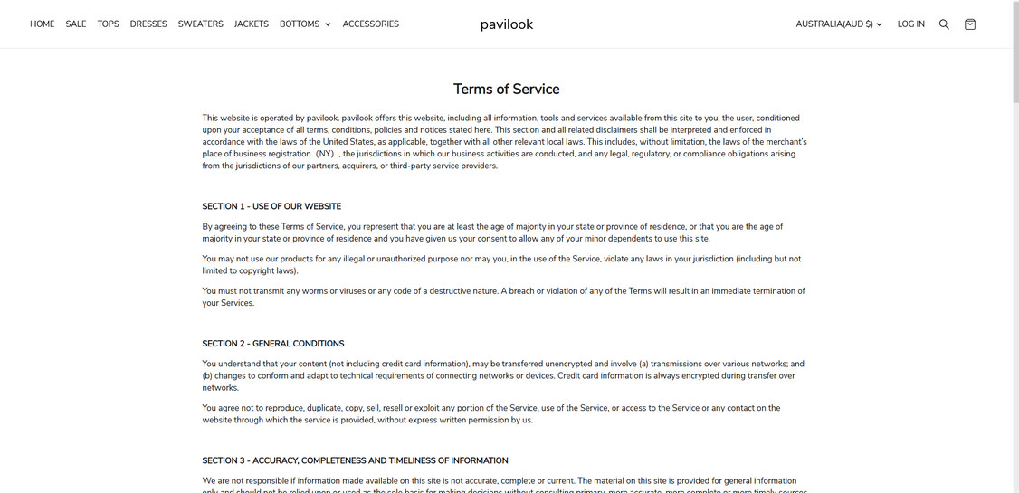 Pavilook.com scam 1