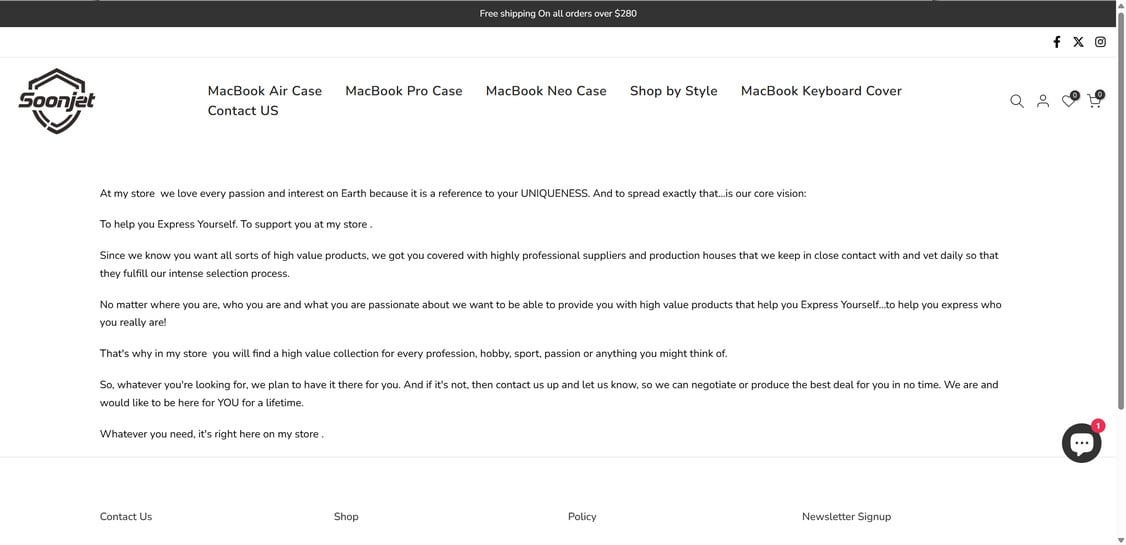 Soonjet.store scam 1