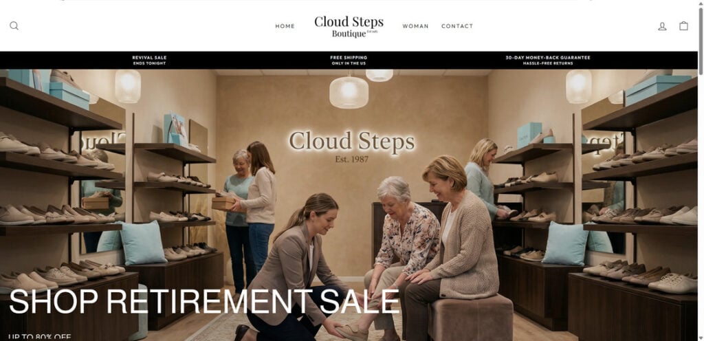 Cloud Steps Boutique EXPOSED – Scam or Legit? Investigation 1 TheCloudStep Boutique.com scam 1