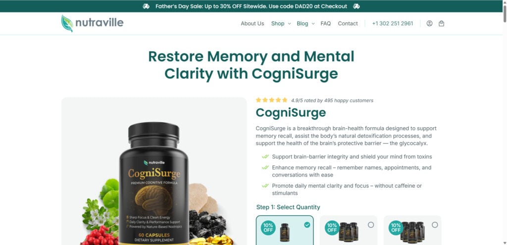 Nutraville CogniSurge EXPOSED: Is This Memory Supplement Legit or Risky? 1 1 105