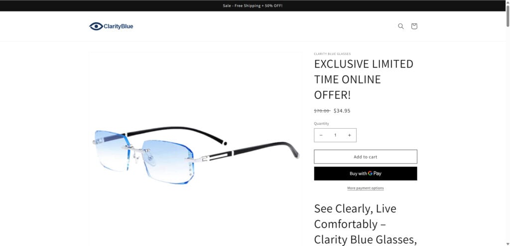 Clarity Blue Glasses Scam Exposed: Cheap China Glasses & Fake Vision Claims 1 1 106