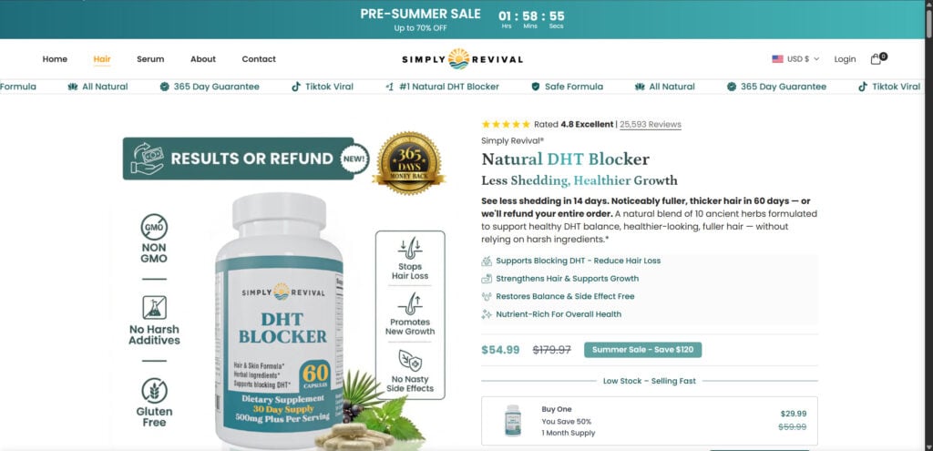 Simply Revival DHT Blocker EXPOSED: Scam or Legit? Investigation 1 1 31