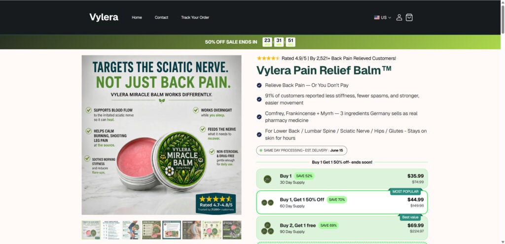 Vylera Pain Relief Balm EXPOSED: Scam or Legit? Read This NOW 1 1 73