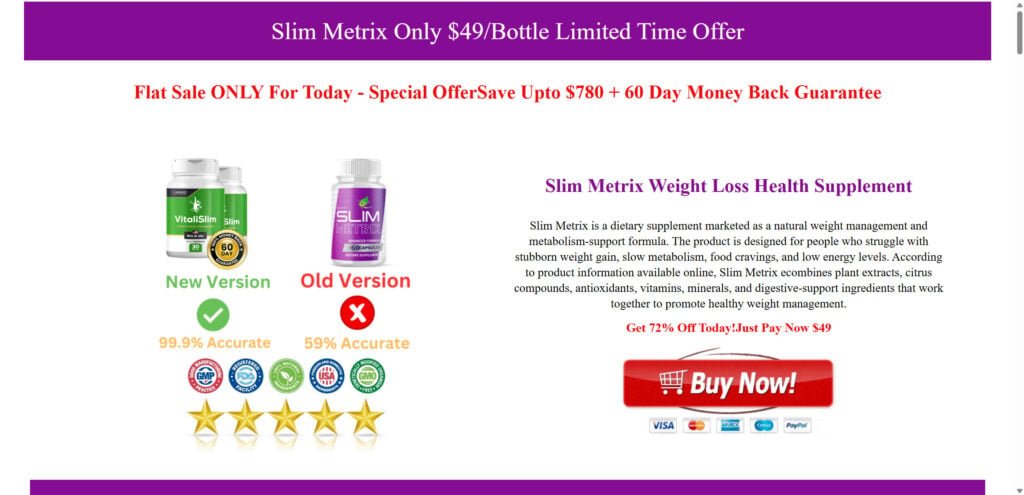 Slim Metrix Supplement EXPOSED – Scam or Legit? Read This NOW 1 1 86