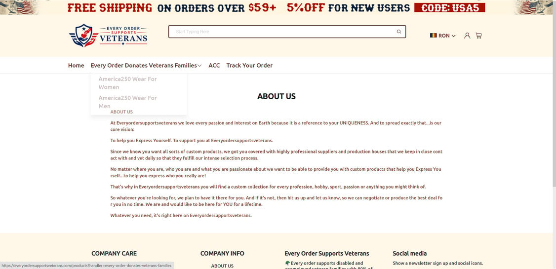 Everyordersupportsveterans.com EXPOSED - Scam or Legit? Full Investigation 1 Everyordersupportsveterans.com scam