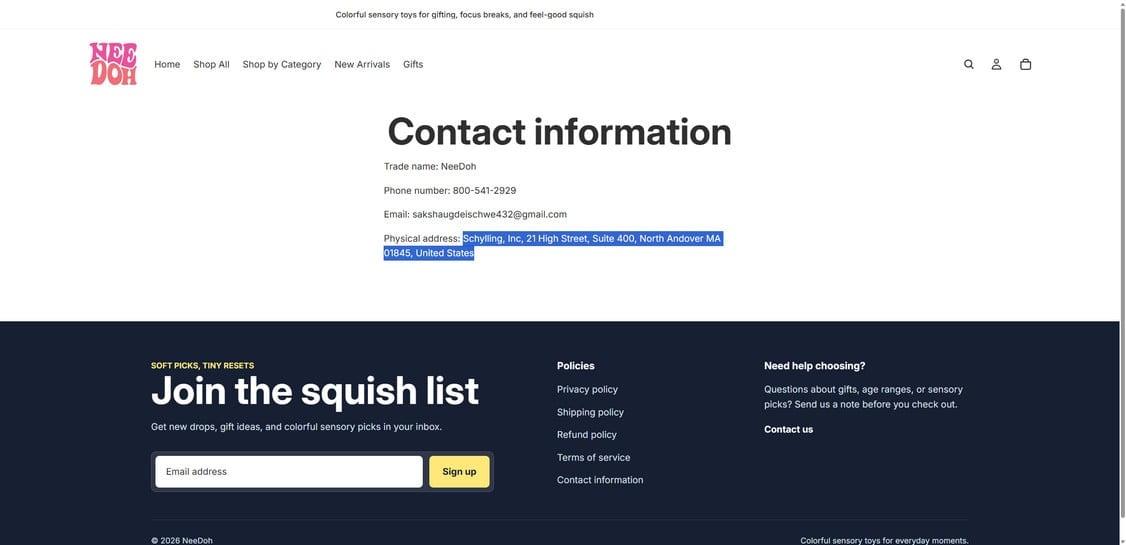 Needough.shop scam 3