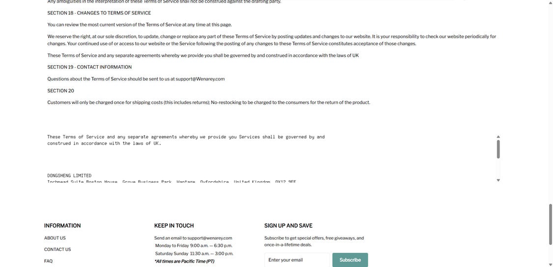 Wenarey.com EXPOSED - Shopping Scam or Legit Store? Investigation 1 Wenarey.com scam
