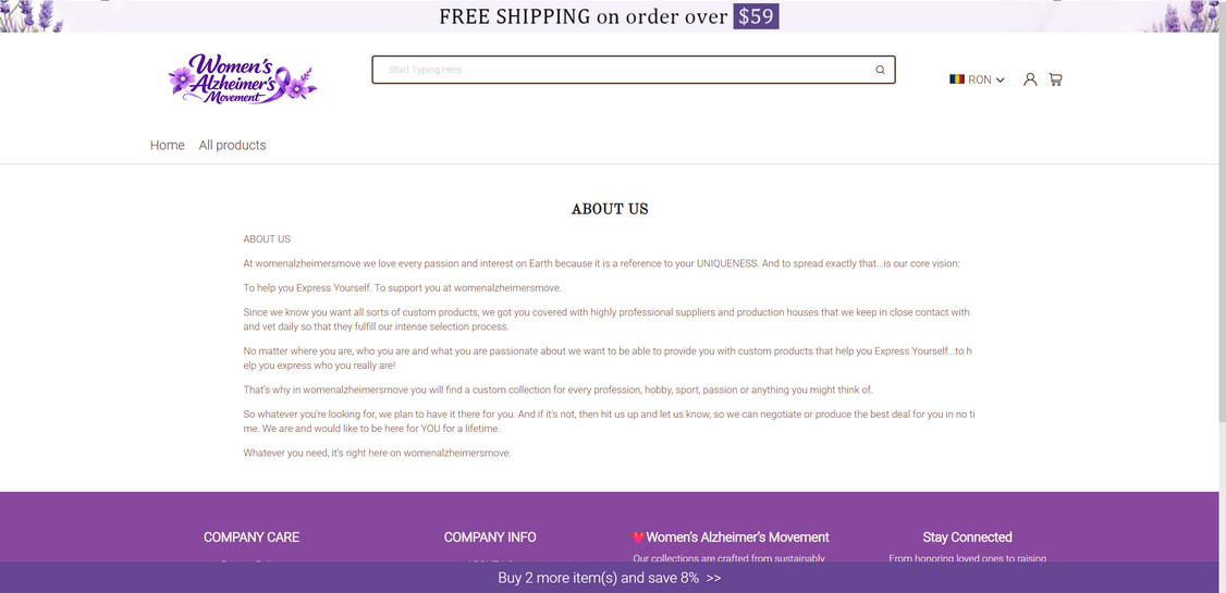 Womenalzheimersmovement.com scam 1