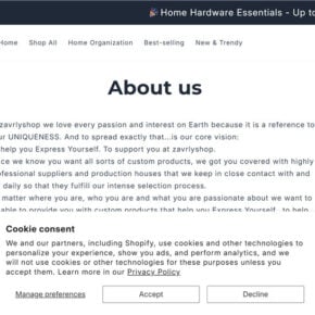 Zavrlyshop.com scam 1