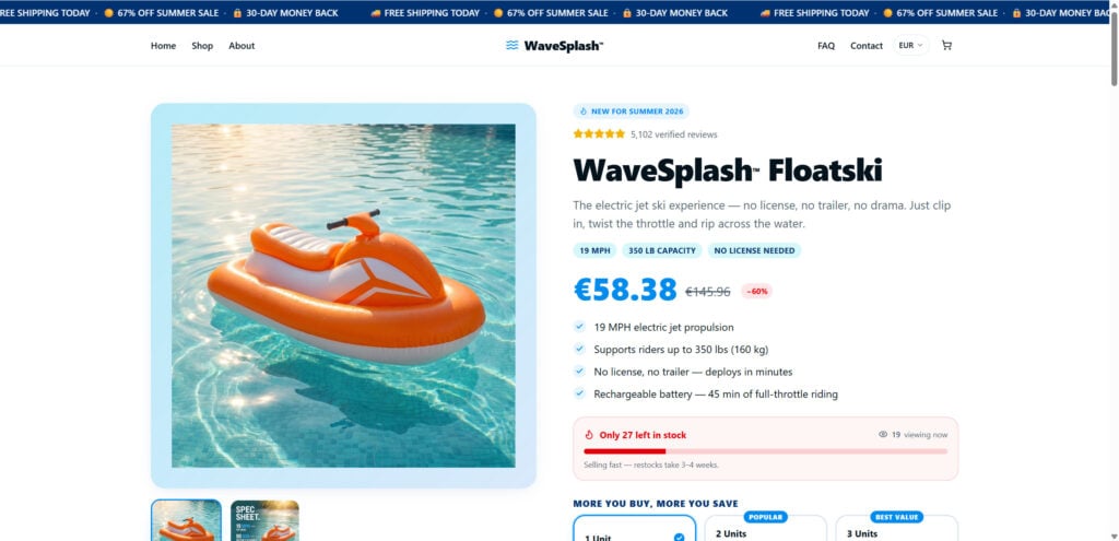 WaveSplash Floatski EXPOSED - Scam or Legit? What To Know 1 1 24