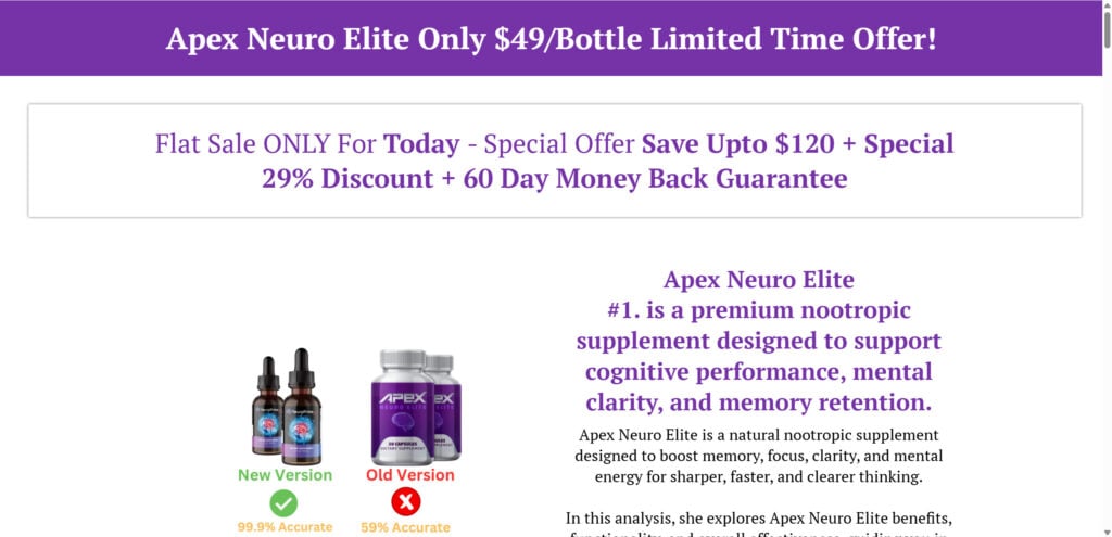 Apex Neuro Elite EXPOSED: Fake Bill Gates Ads, Fake Science and a Bait-and-Switch Checkout 1 1 34