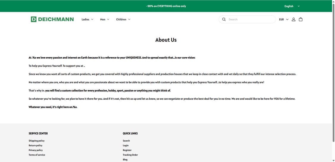 Deichmannoutletsde.com EXPOSED - Shopping Scam or Legit Store? Investigation 1 Deichmannoutletsde.com scam