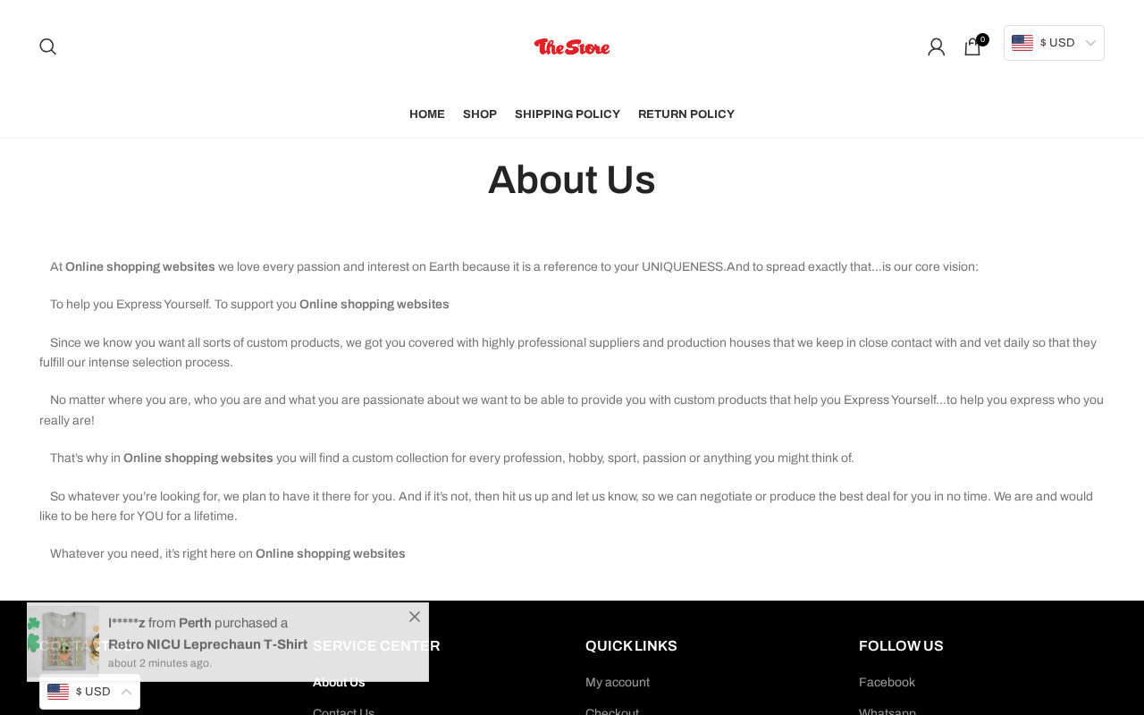 Auarvostore.com EXPOSED - Shopping Scam or Legit Store? Investigation 2 Auarvostore.com About Us page screenshot