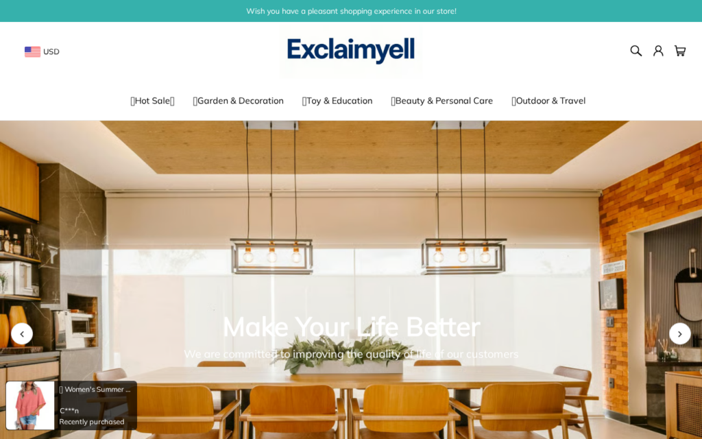 Exclaimyell.com Investigation: Cheap Products, Refund Traps and Red Flags 1 Exclaimyell.com scam