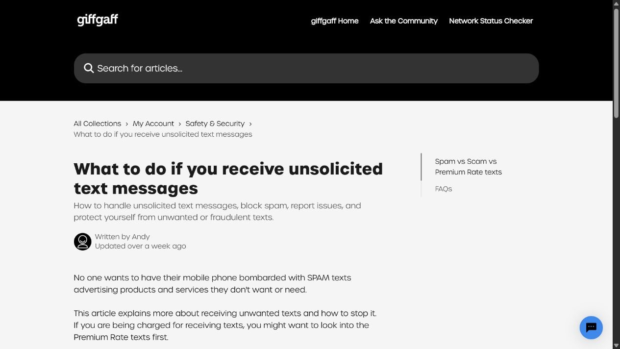 Giffgaff “That Text Was Charged” Message: Legit Warning or Scam? What It Really Means 1 Official giffgaff help page about unsolicited and premium-rate text messages