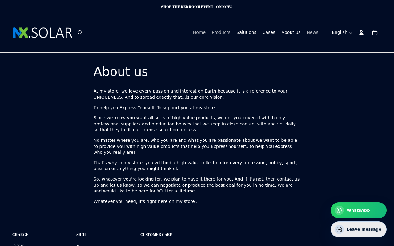 Nx-solar.com EXPOSED - Shopping Scam or Legit Store? Investigation 2 Nx-solar.com About Us page screenshot