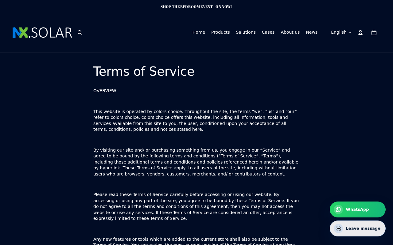 Nx-solar.com EXPOSED - Shopping Scam or Legit Store? Investigation 3 Nx-solar.com Terms of Service Governing Law screenshot