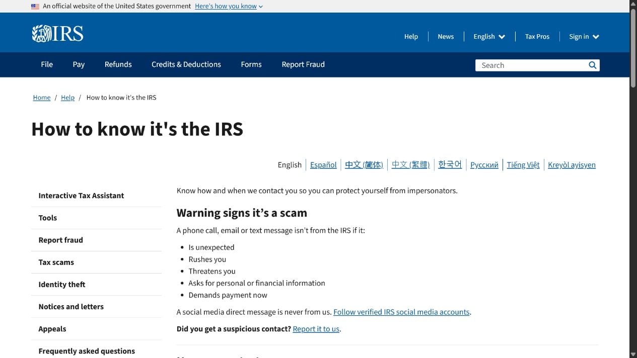 771-222-6944 Tax Scam Call: The AI Voicemail Claiming You Have an IRS Balance 1 Official IRS page listing warning signs of a tax impersonation scam