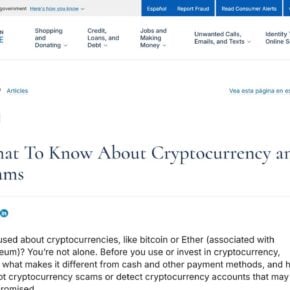 Federal Trade Commission guidance about cryptocurrency and celebrity impersonation scams