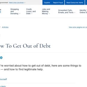 Federal Trade Commission guidance about debt settlement and advance-fee scams
