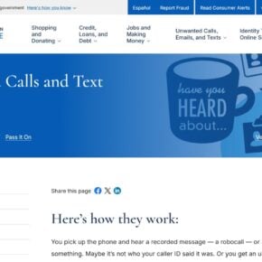 Federal Trade Commission guidance for handling unwanted international calls and text messages