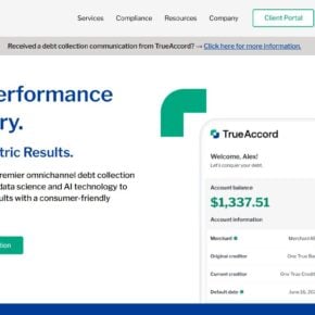 Official TrueAccord website for digital debt collection services