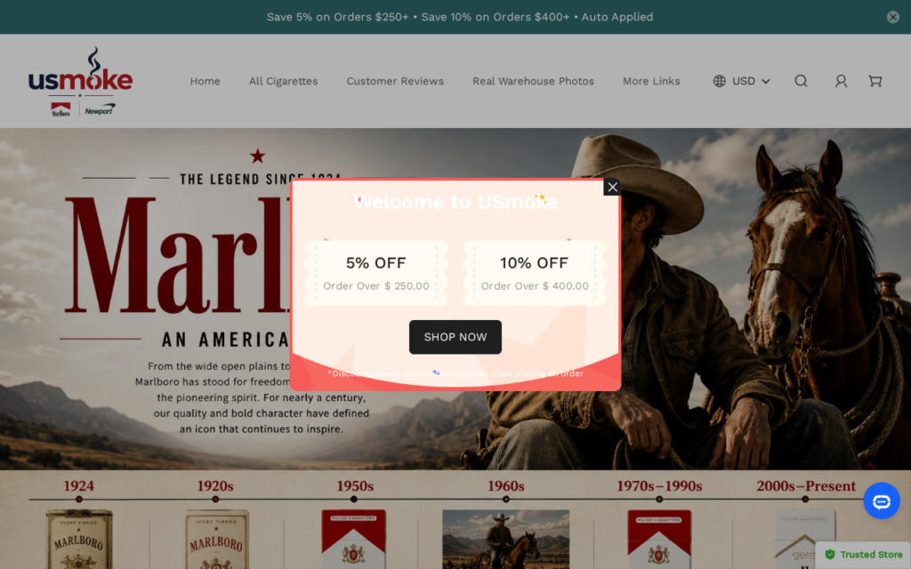 Usmoke-shop.com EXPOSED - Shopping Scam or Legit Store? Investigation 1 Usmoke-shop.com scam