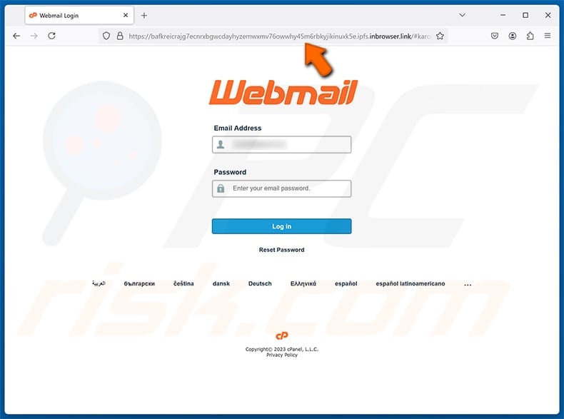 AI Detected That Your Email Account Requires Verification Scam 3 Fake cPanel Webmail login page used by the AI email verification scam