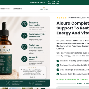 Aloura Complete Liver Support subscription page