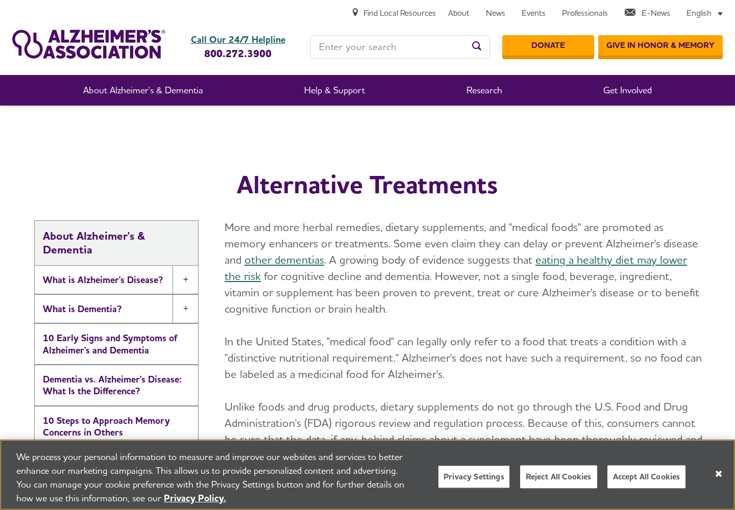 Reverse Dementia Method Scam: Fake CBD Cure Ads 2 Alzheimer's Association guidance about alternative treatments and supplements