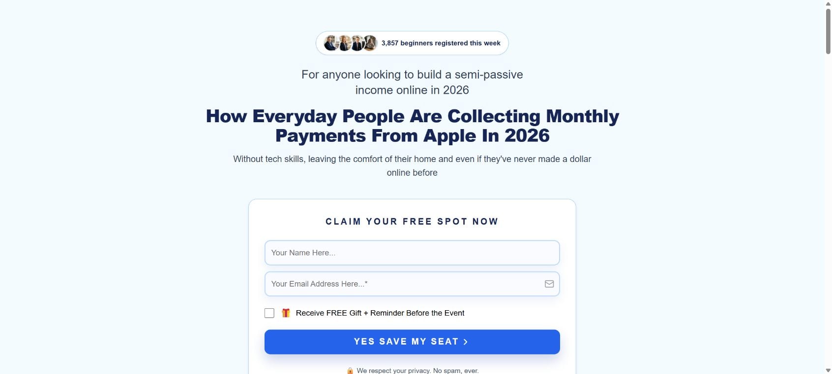 AppPublishing.ai Review - Scam or Legit? Read This First 2 AppPublishing.ai free training page asking for a visitor name and email address