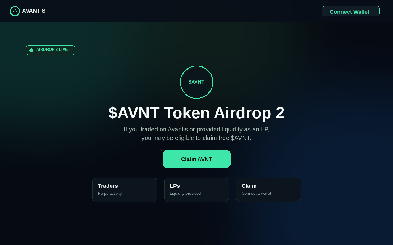 Avantis AVNT Airdrop EXPOSED: Fake Claim Pages Drain Wallets 1 Fake $AVNT Token Airdrop 2 claim page with a Claim AVNT button